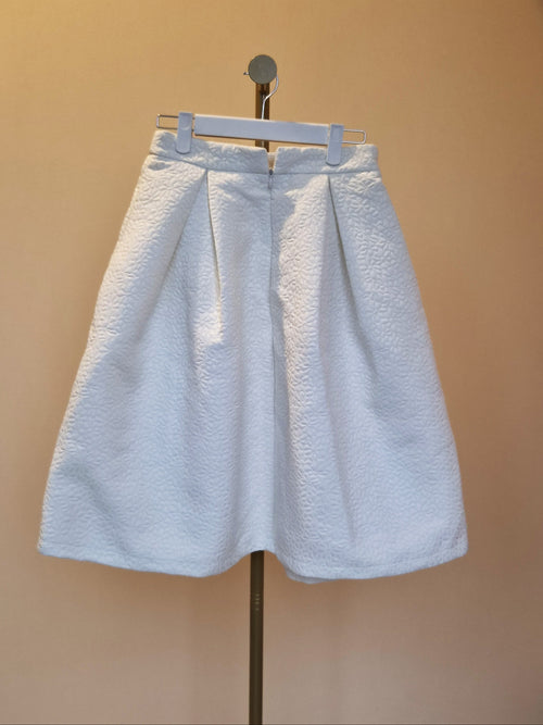 Twenty3 White Textured Flared Skirt – Size S