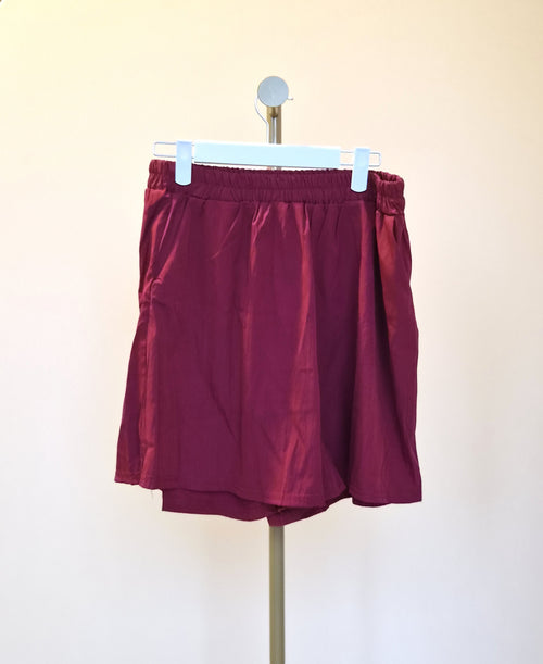 Burgundy Flowy Skort – Size L