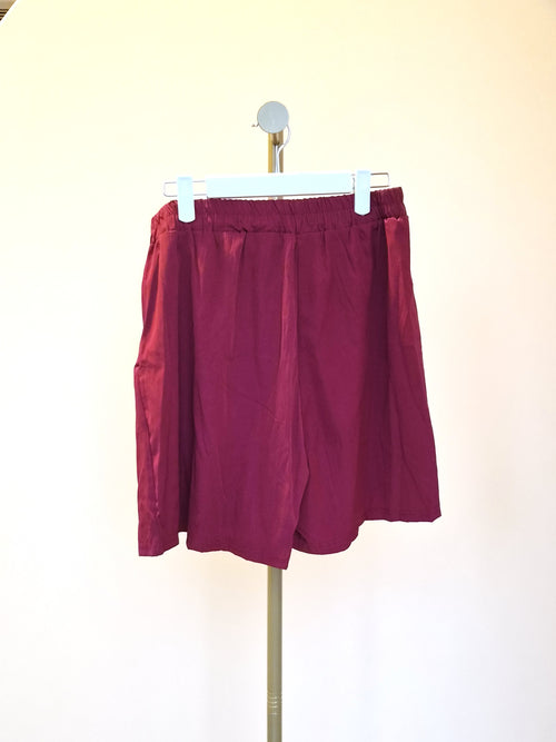 Burgundy Flowy Skort – Size L