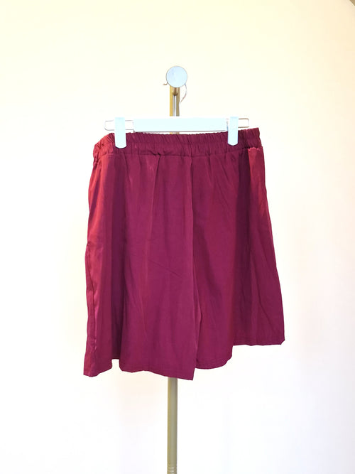 Burgundy Flowy Skort – Size L