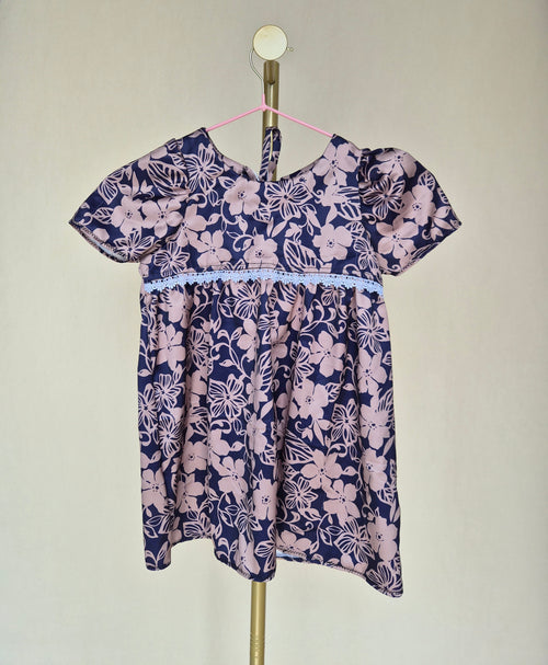 Handmade Girls' Floral Dress – Approx. Size 6