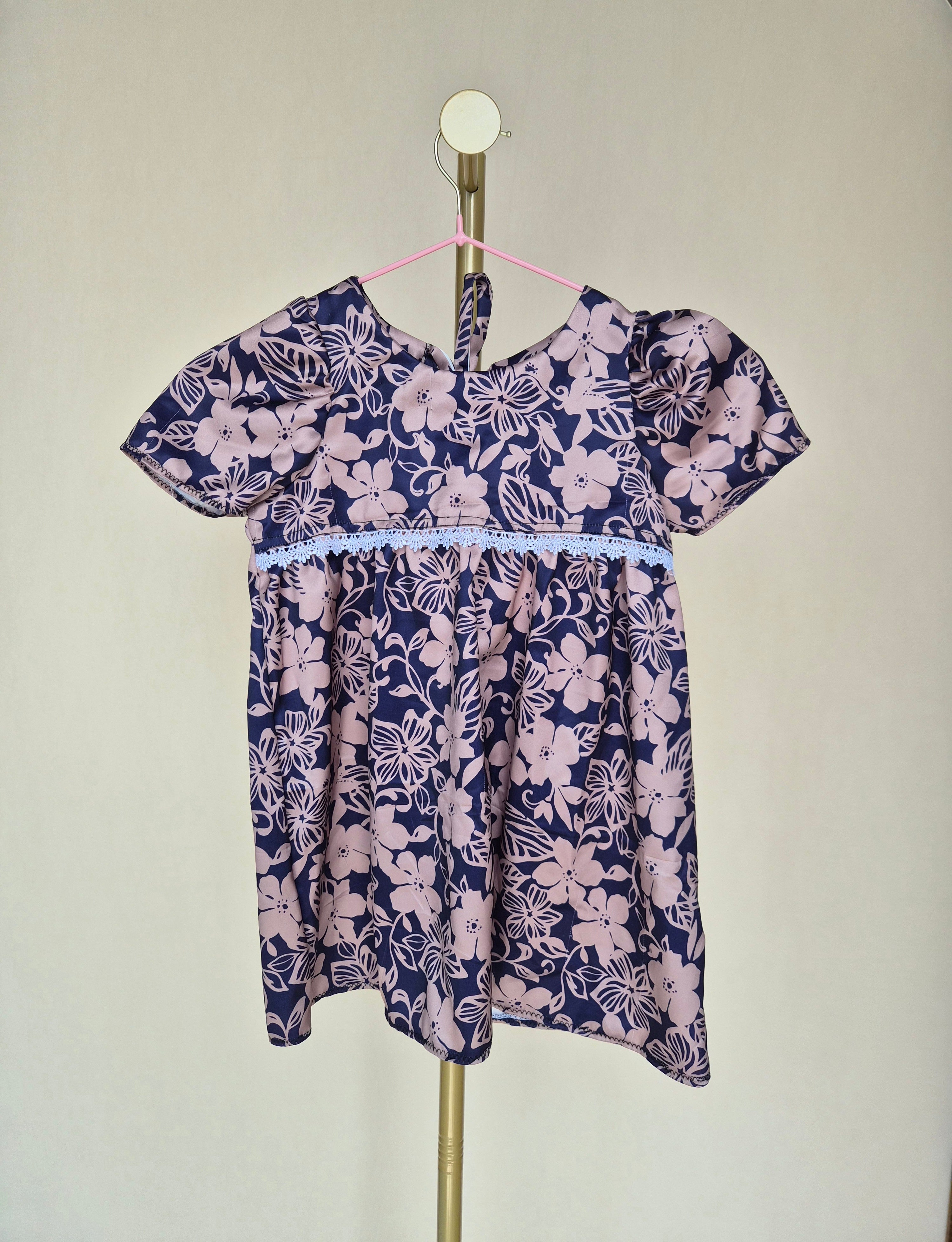 Handmade Girls' Floral Dress – Approx. Size 6