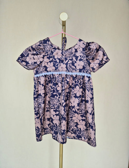 Handmade Girls' Floral Dress – Approx. Size 6