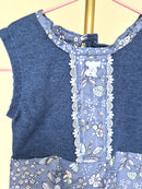Handmade Girls' Blue Floral Dress – Approx. Size 6