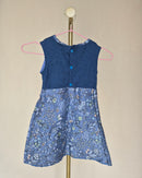Handmade Girls' Blue Floral Dress – Approx. Size 6