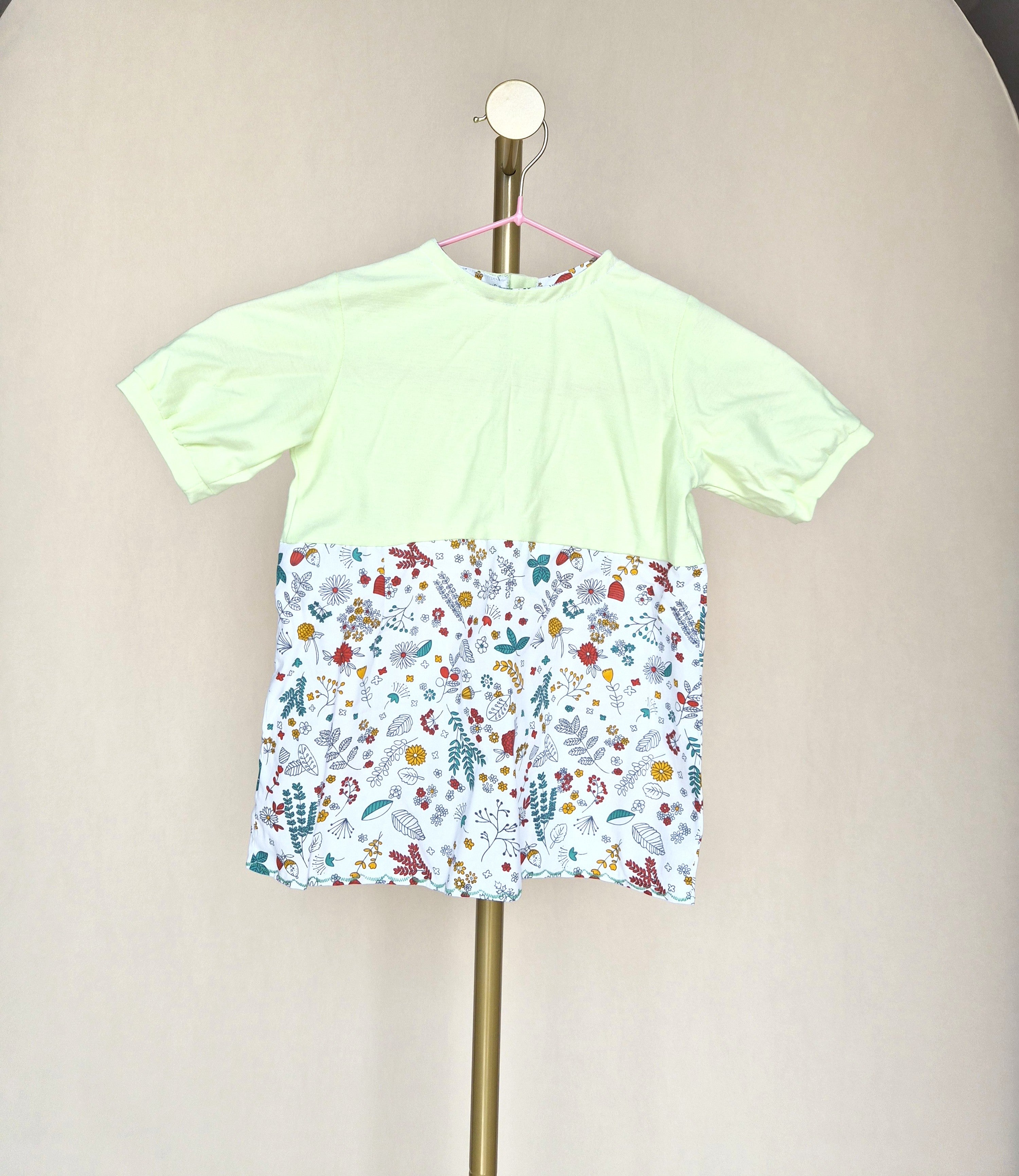 Handmade Kids' Lime Green Top & Pants Set – Approx. Size 4–5