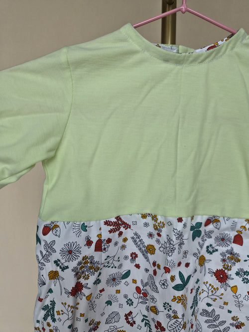 Handmade Kids' Lime Green Top & Pants Set – Approx. Size 4–5
