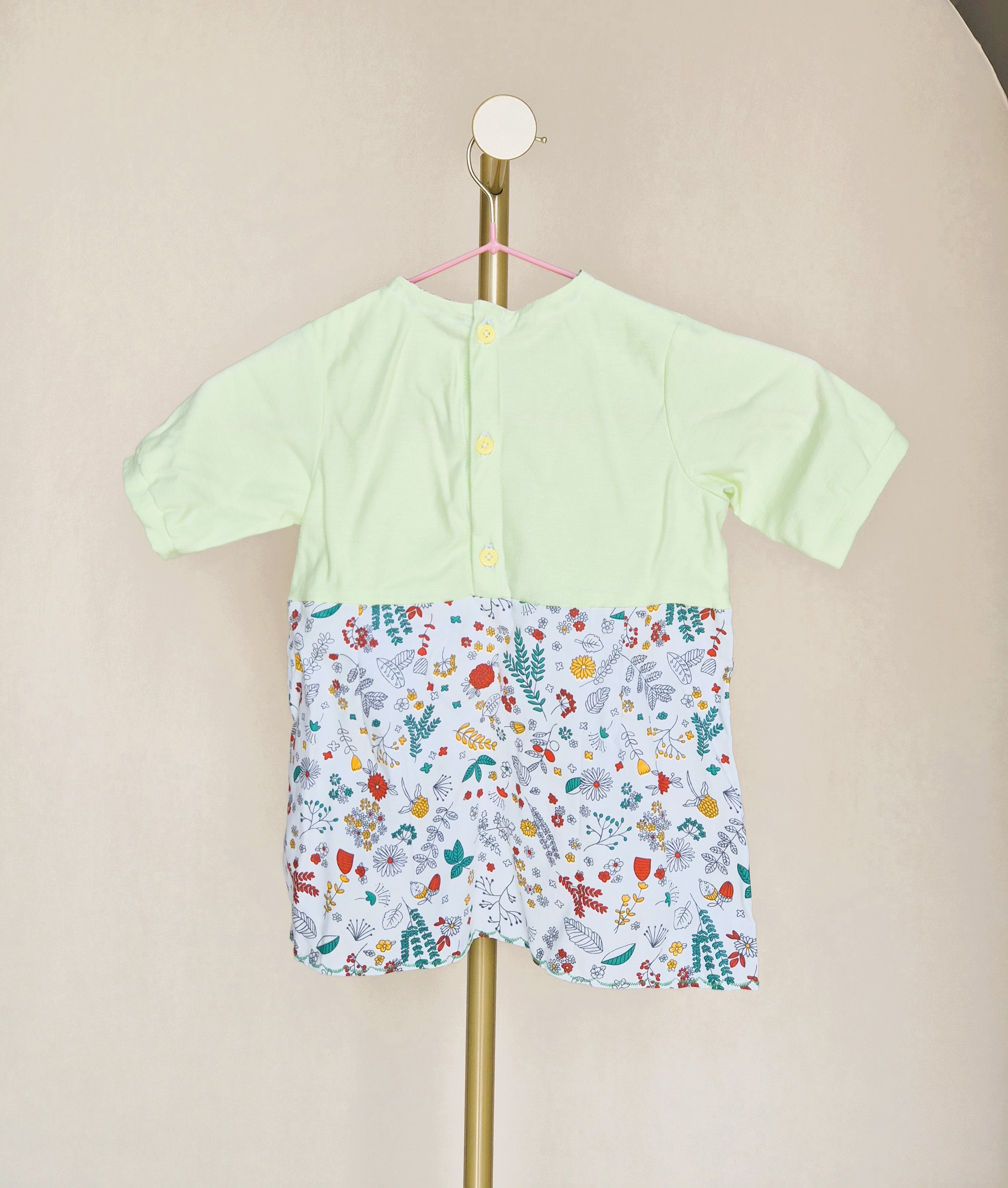 Handmade Kids' Lime Green Top & Pants Set – Approx. Size 4–5
