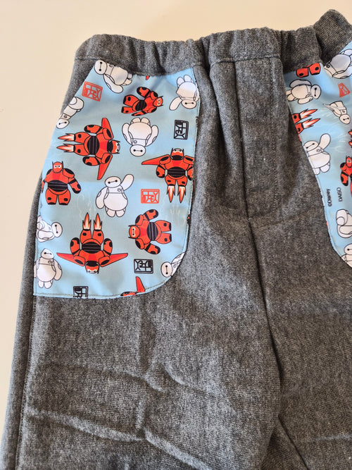 Handmade Baymax Print Kids Jogger Pants (2–3 Years)
