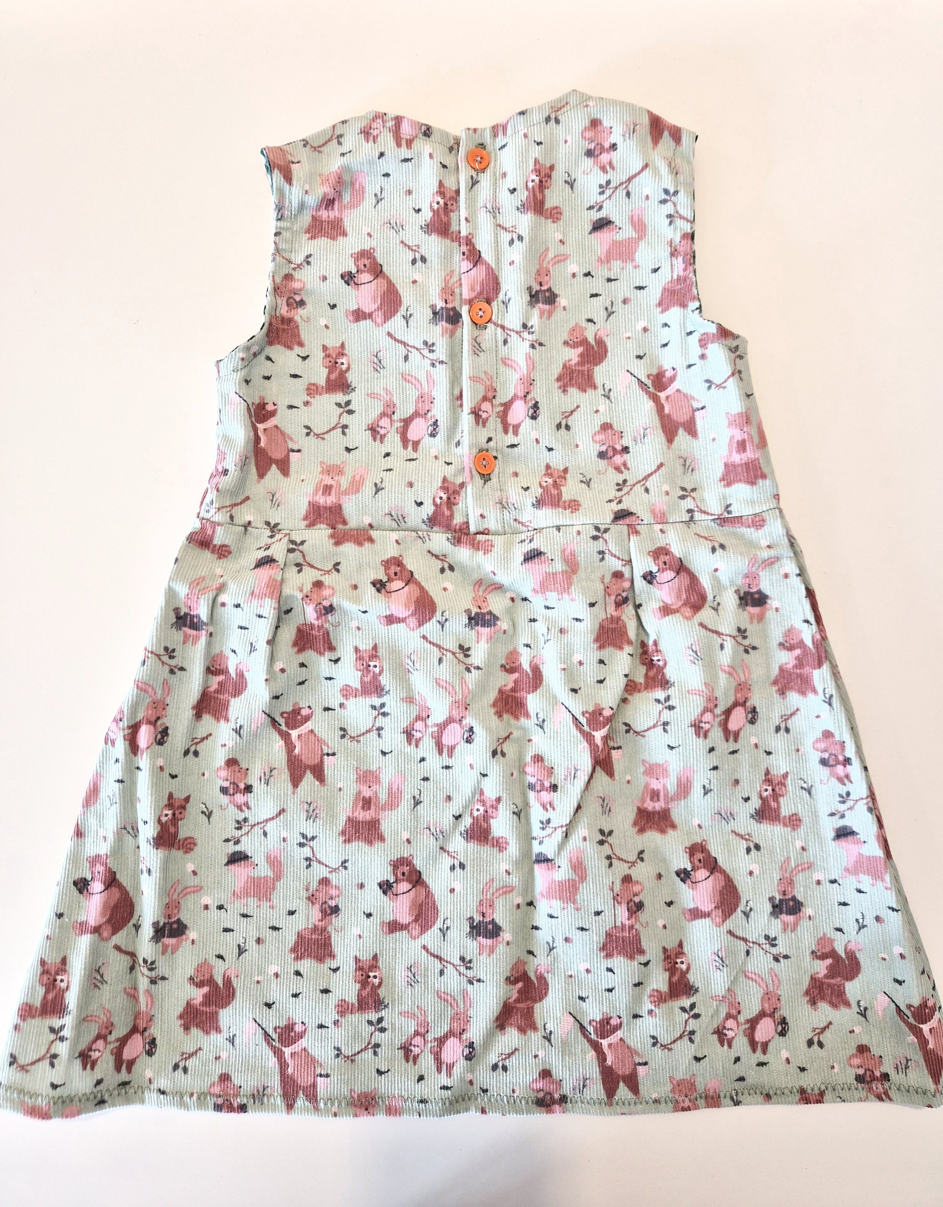 Handmade Woodland Corduroy Dress (2–3 Years)