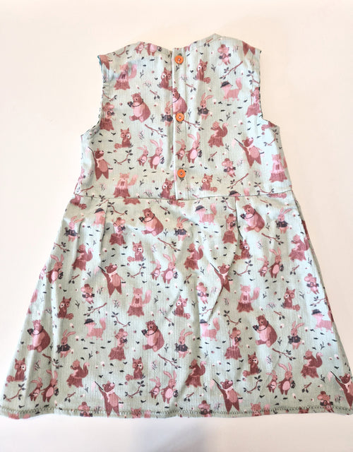 Handmade Woodland Corduroy Dress (2–3 Years)
