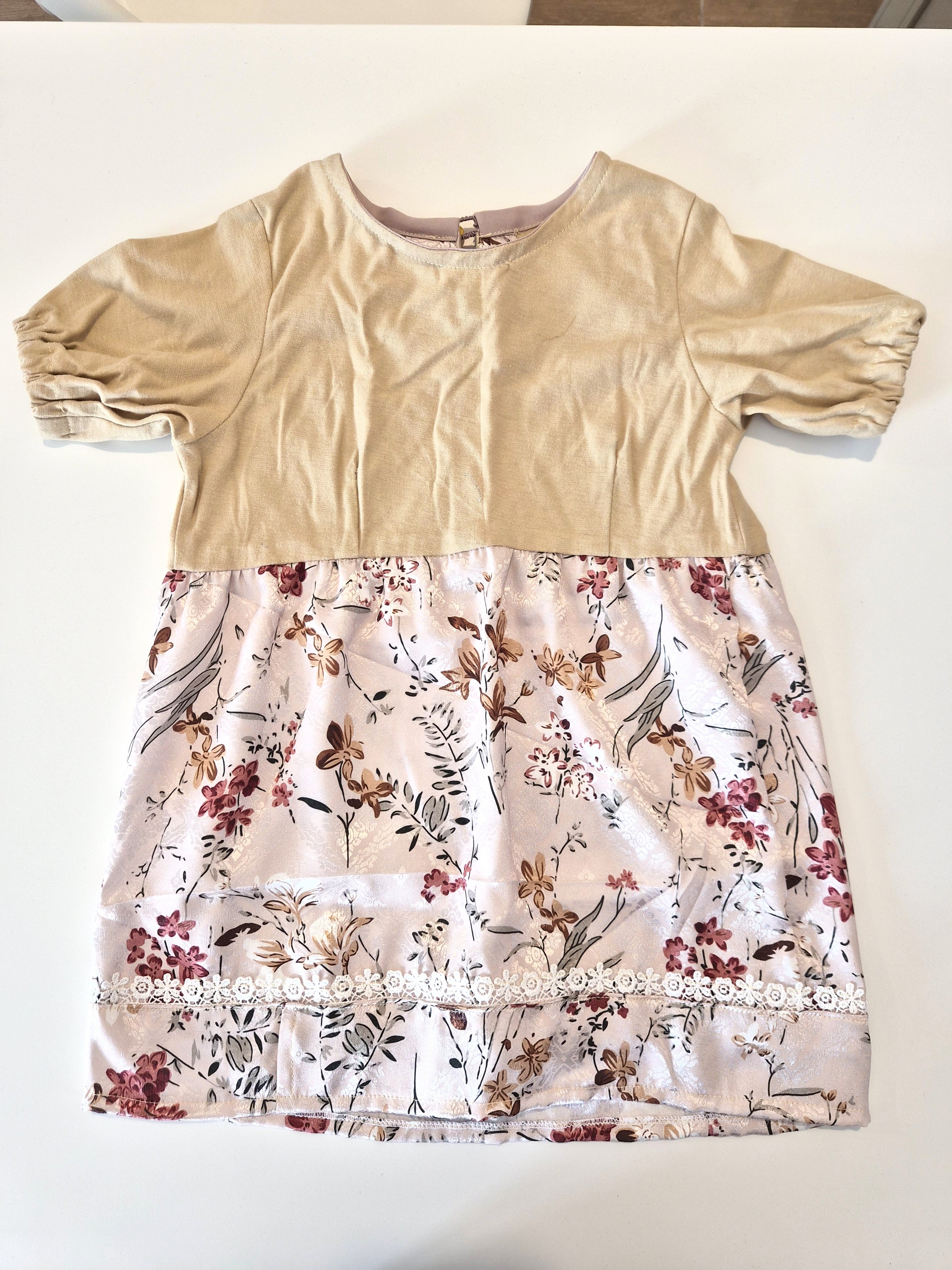 Handmade Floral Girls' Dress (Brand New)