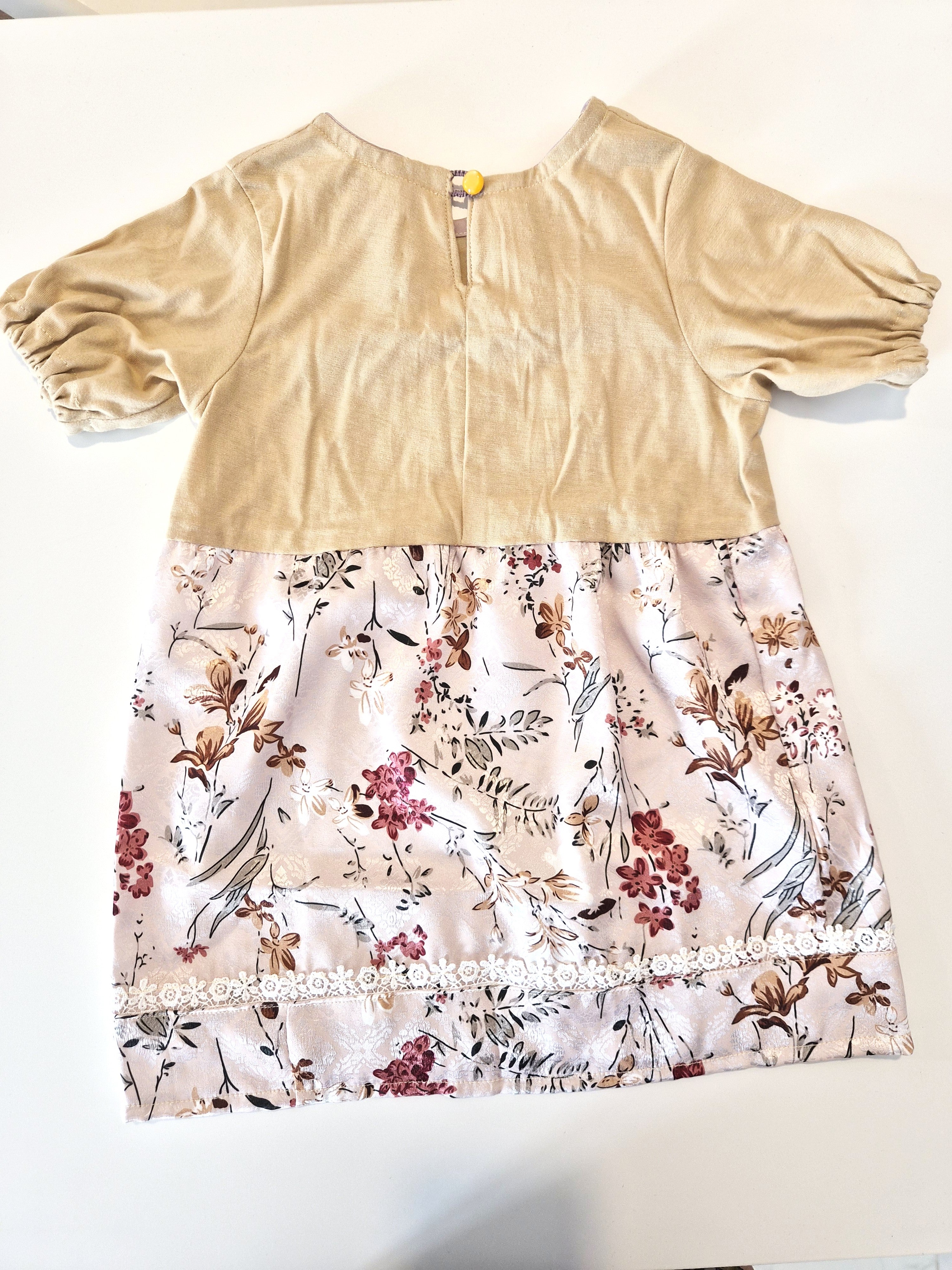 Handmade Floral Girls' Dress (Brand New)