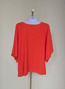 Coral Button-Front Blouse - Size L/XL