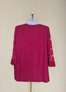 SHEIN Curve Lace Sleeve Blouse – 1XL