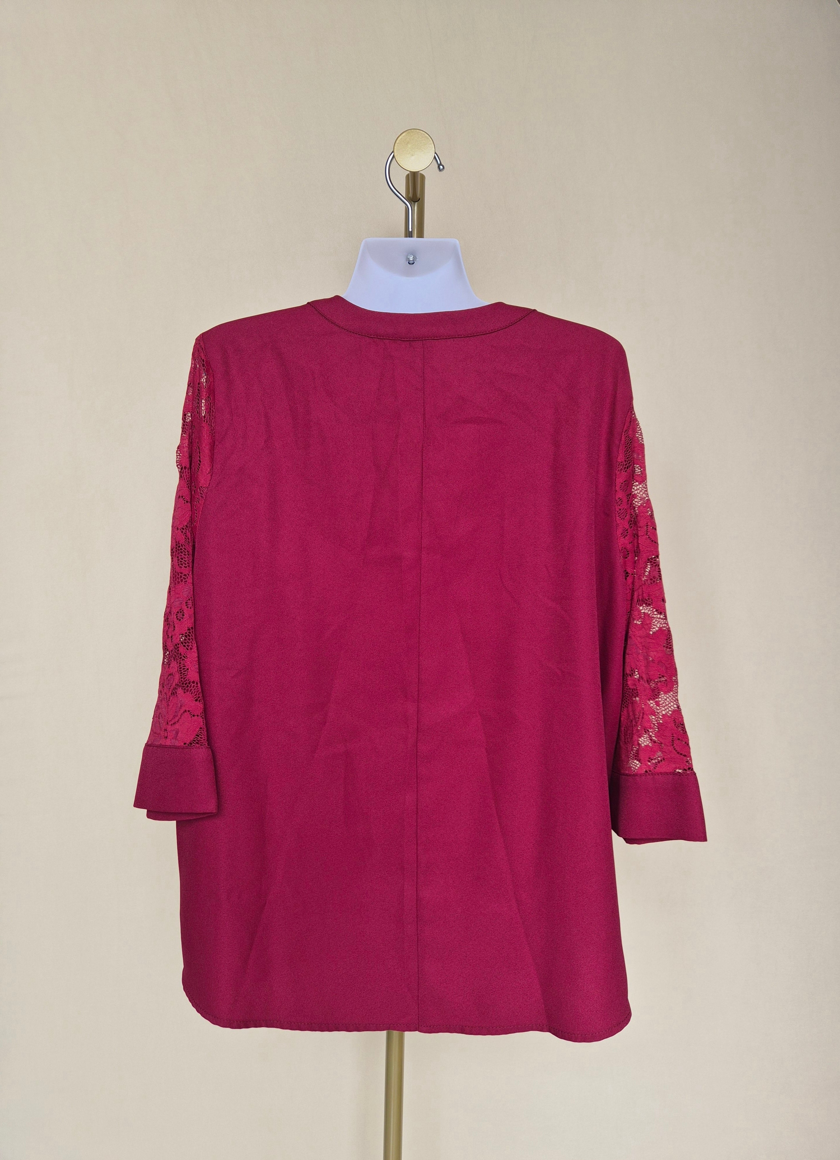 SHEIN Curve Lace Sleeve Blouse – 1XL