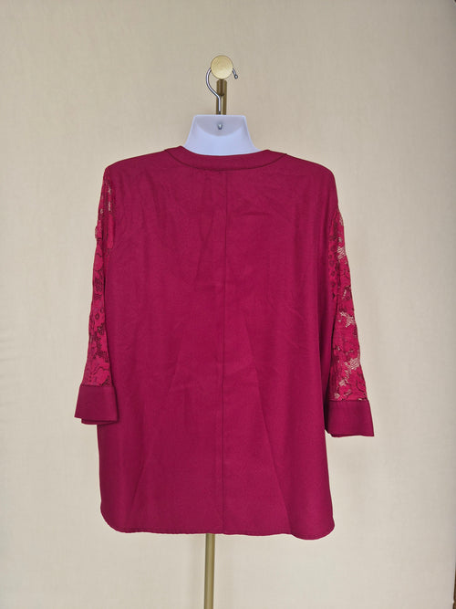 SHEIN Curve Lace Sleeve Blouse – 1XL