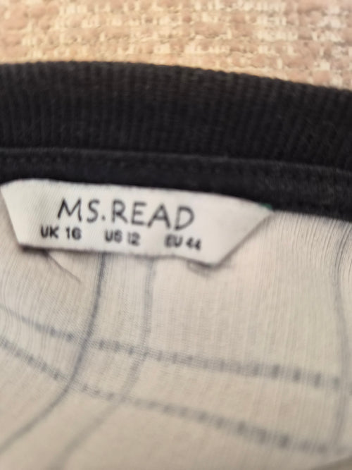 Ms. Read Grid Print Top – UK16 / US12 (L)