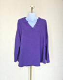 Purple Relaxed Blouse Size: L