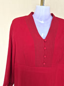 MS. READ Red Tunic Blouse (Size 18 XL)