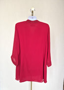 MS. READ Red Tunic Blouse (Size 18 XL)