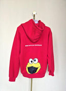 Title: Red Graphic Fleece Hoodie (Size Free)