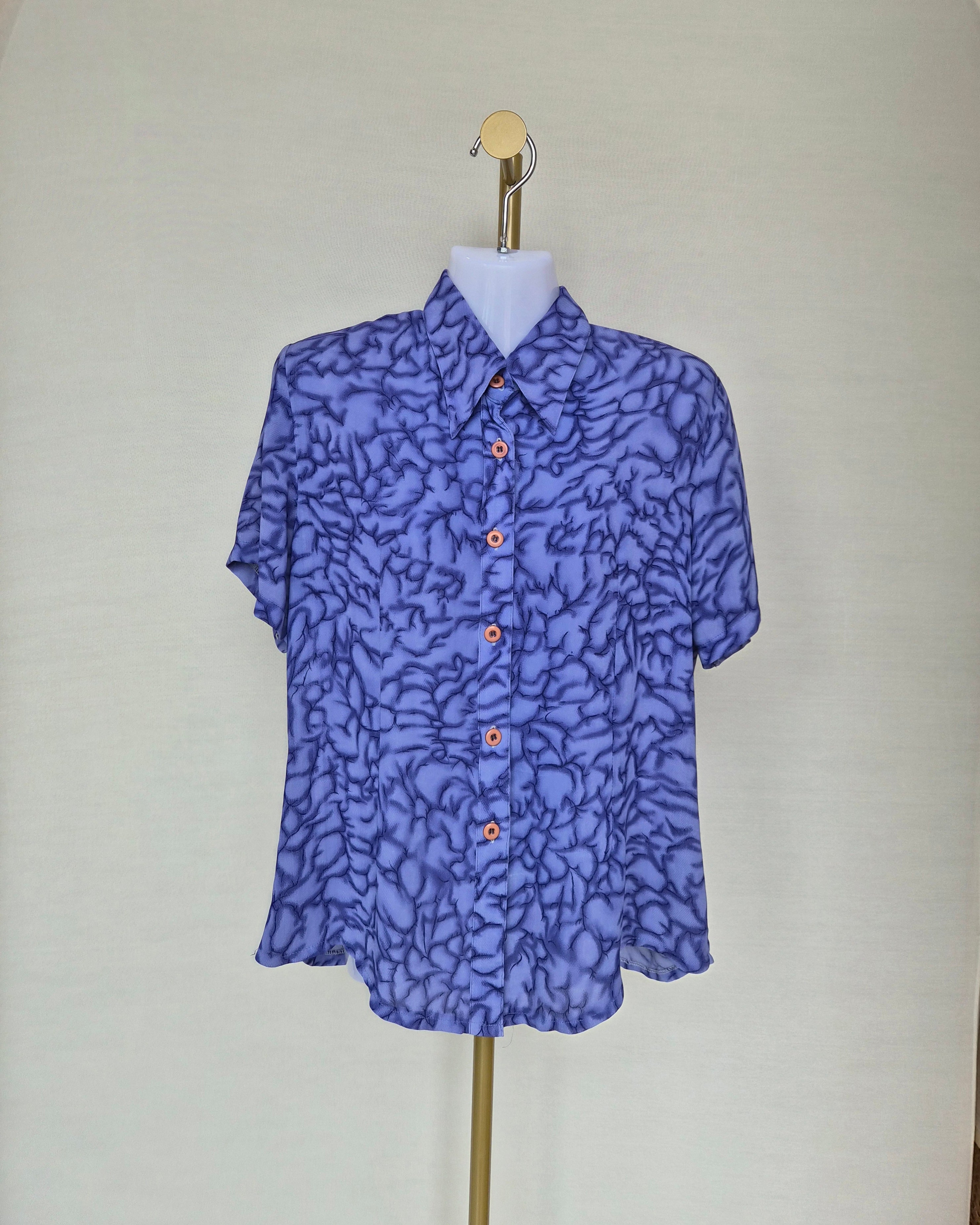 Amerati Lavender Printed Blouse -Free Size