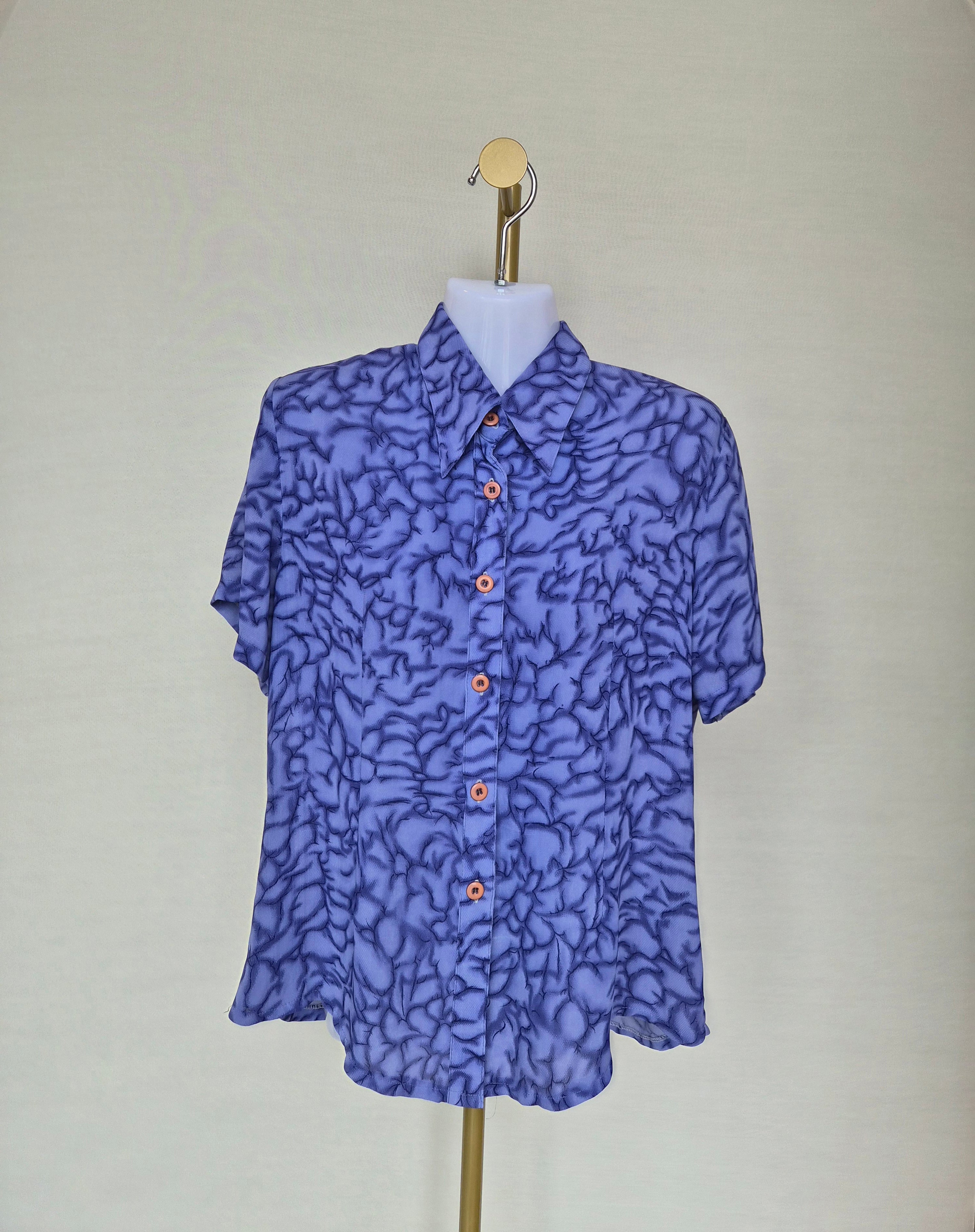 Amerati Lavender Printed Blouse -Free Size