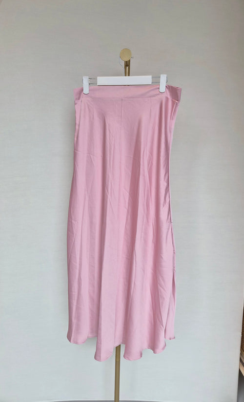 Lovito Satin Midi Skirt – Pink (Size L / EU 38 / US 8) Brand New