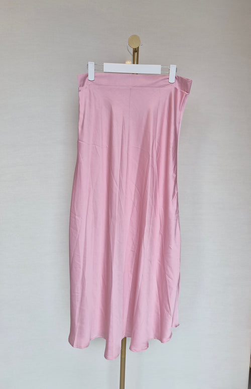 Lovito Satin Midi Skirt – Pink (Size L / EU 38 / US 8) Brand New