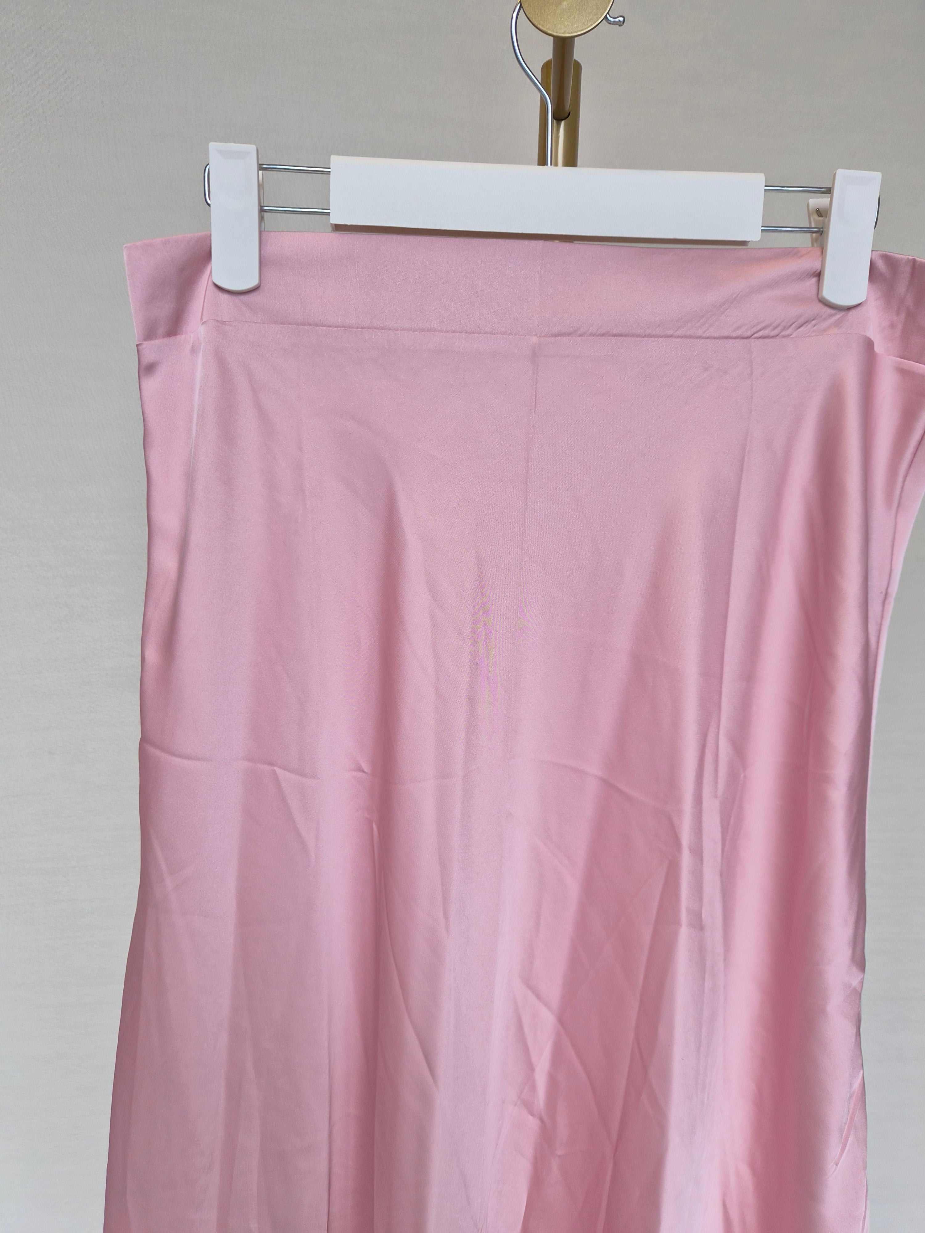Lovito Satin Midi Skirt – Pink (Size L / EU 38 / US 8) Brand New
