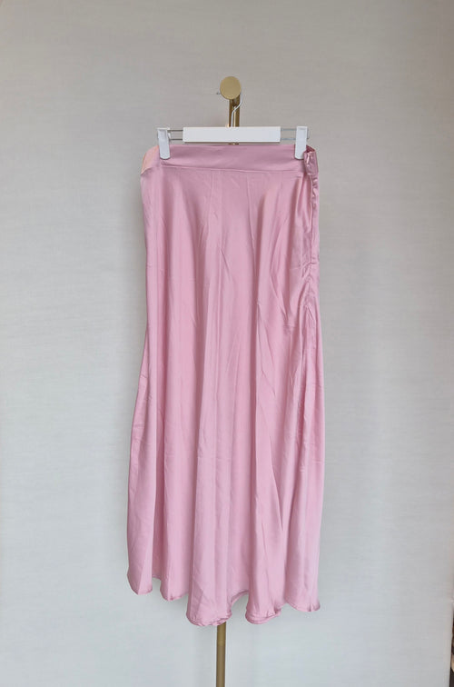 Lovito Satin Midi Skirt – Pink (Size L / EU 38 / US 8) Brand New