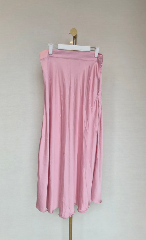Lovito Satin Midi Skirt – Pink (Size L / EU 38 / US 8) Brand New