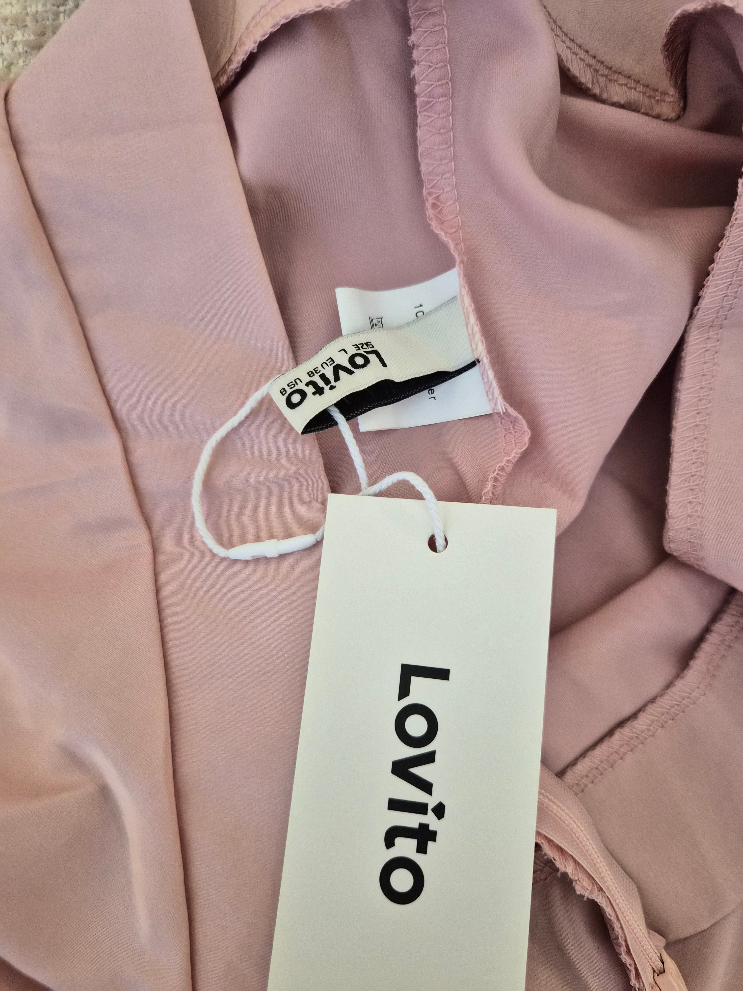 Lovito Satin Midi Skirt – Pink (Size L / EU 38 / US 8) Brand New
