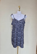 Floral Tie-Strap Mini Dress Free Size