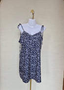 Floral Tie-Strap Mini Dress Free Size