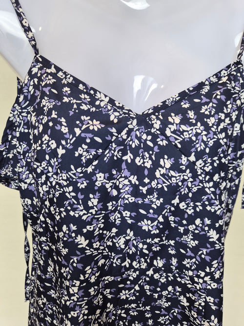 Floral Tie-Strap Mini Dress Free Size