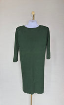 Olive Green Knit Midi Dress Free Size