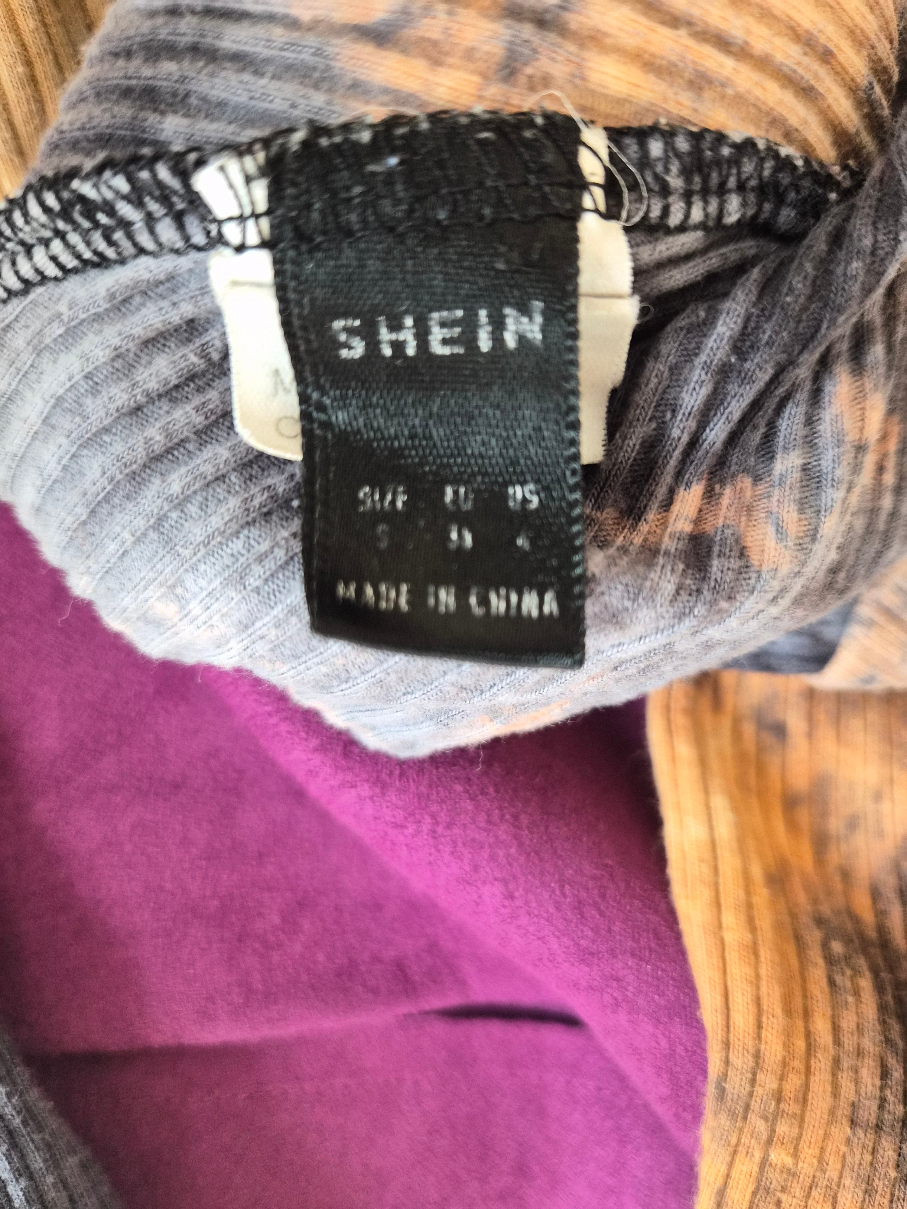 SHEIN Tie-Dye Ribbed Crop Top (Size S)