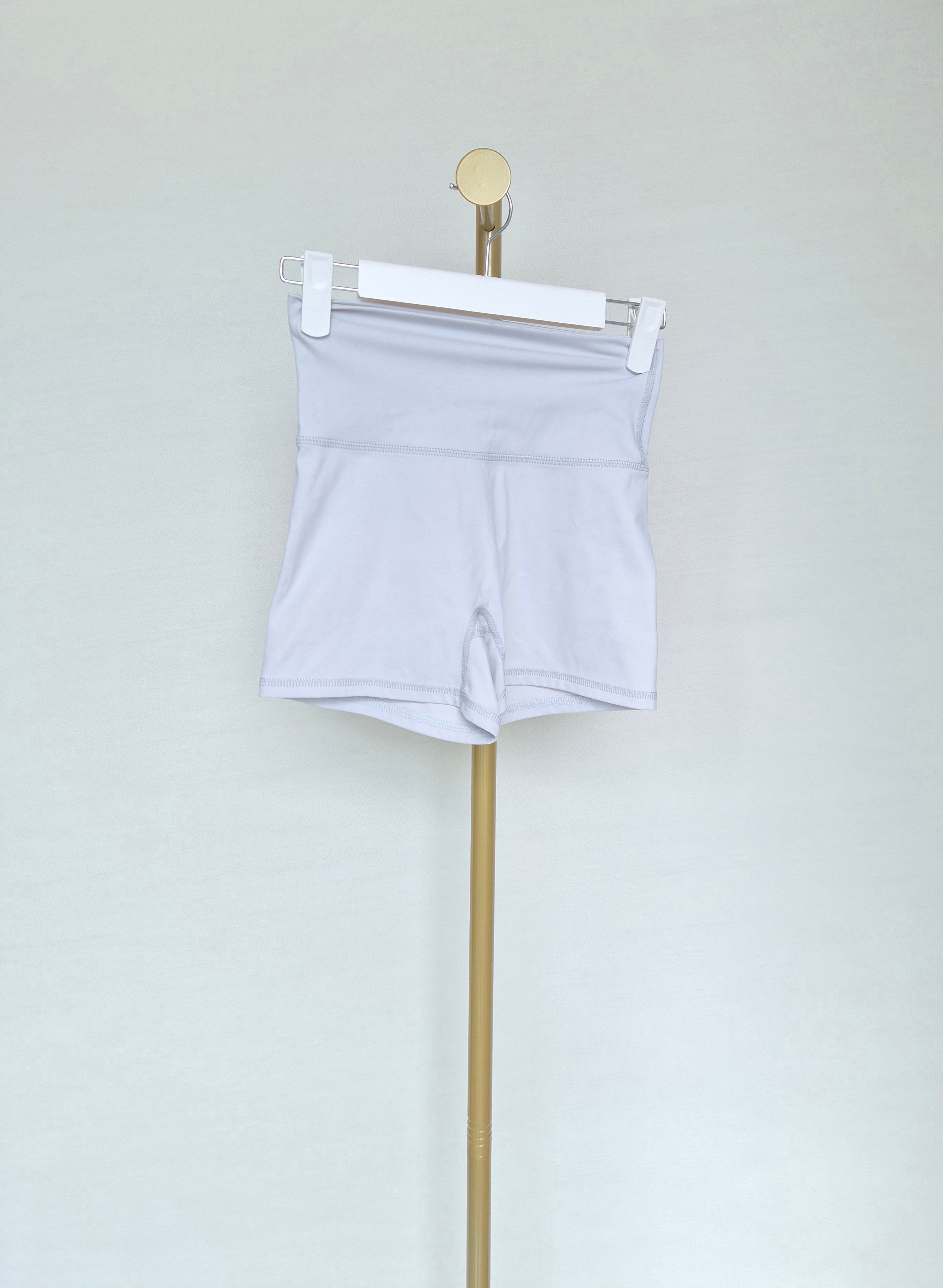 White High-Waisted Active Shorts Size S