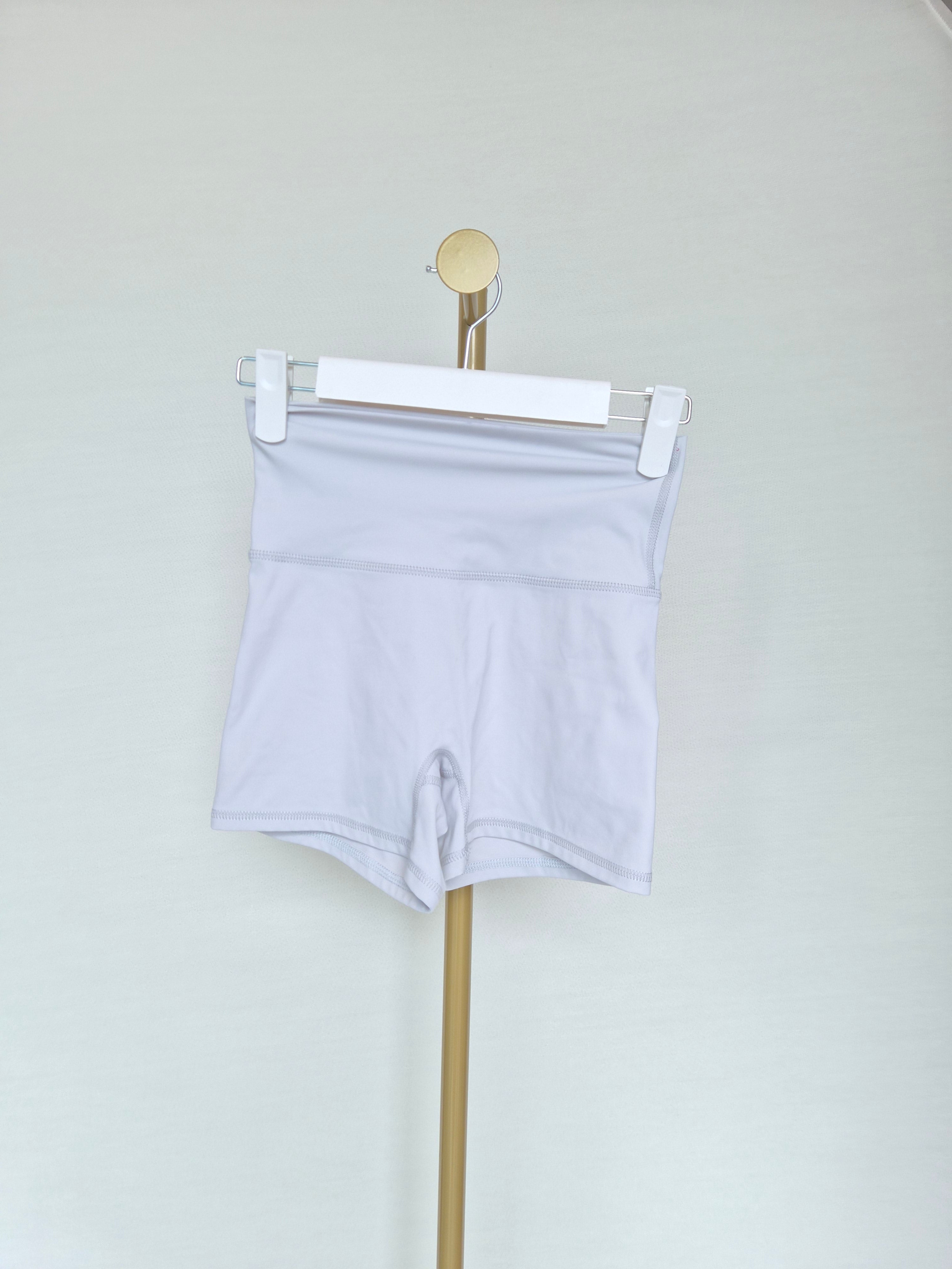 White High-Waisted Active Shorts Size S