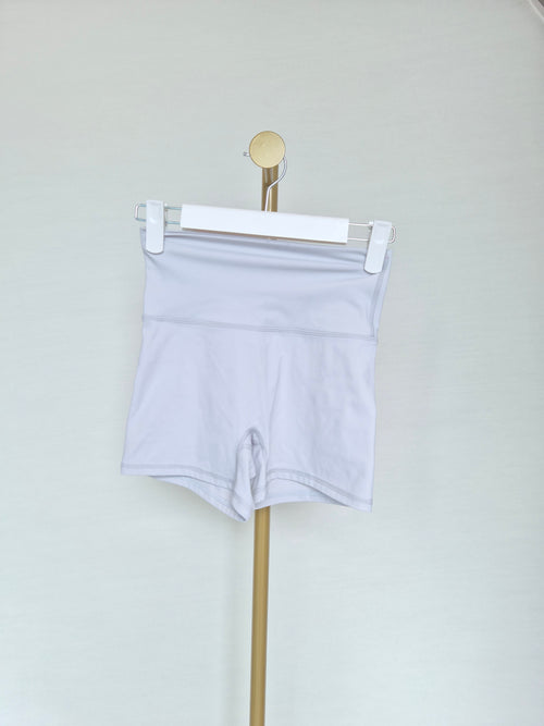 White High-Waisted Active Shorts Size S