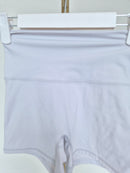 White High-Waisted Active Shorts Size S