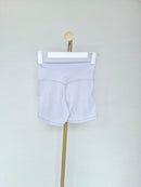 White High-Waisted Active Shorts Size S