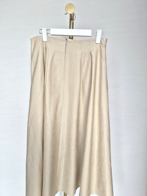 Saturday Club Champagne A-Line Midi Skirt (XL)