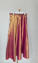 Copper Satin A-Line Maxi Skirt Size M