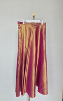 Copper Satin A-Line Maxi Skirt Size M