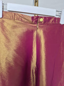 Copper Satin A-Line Maxi Skirt Size M