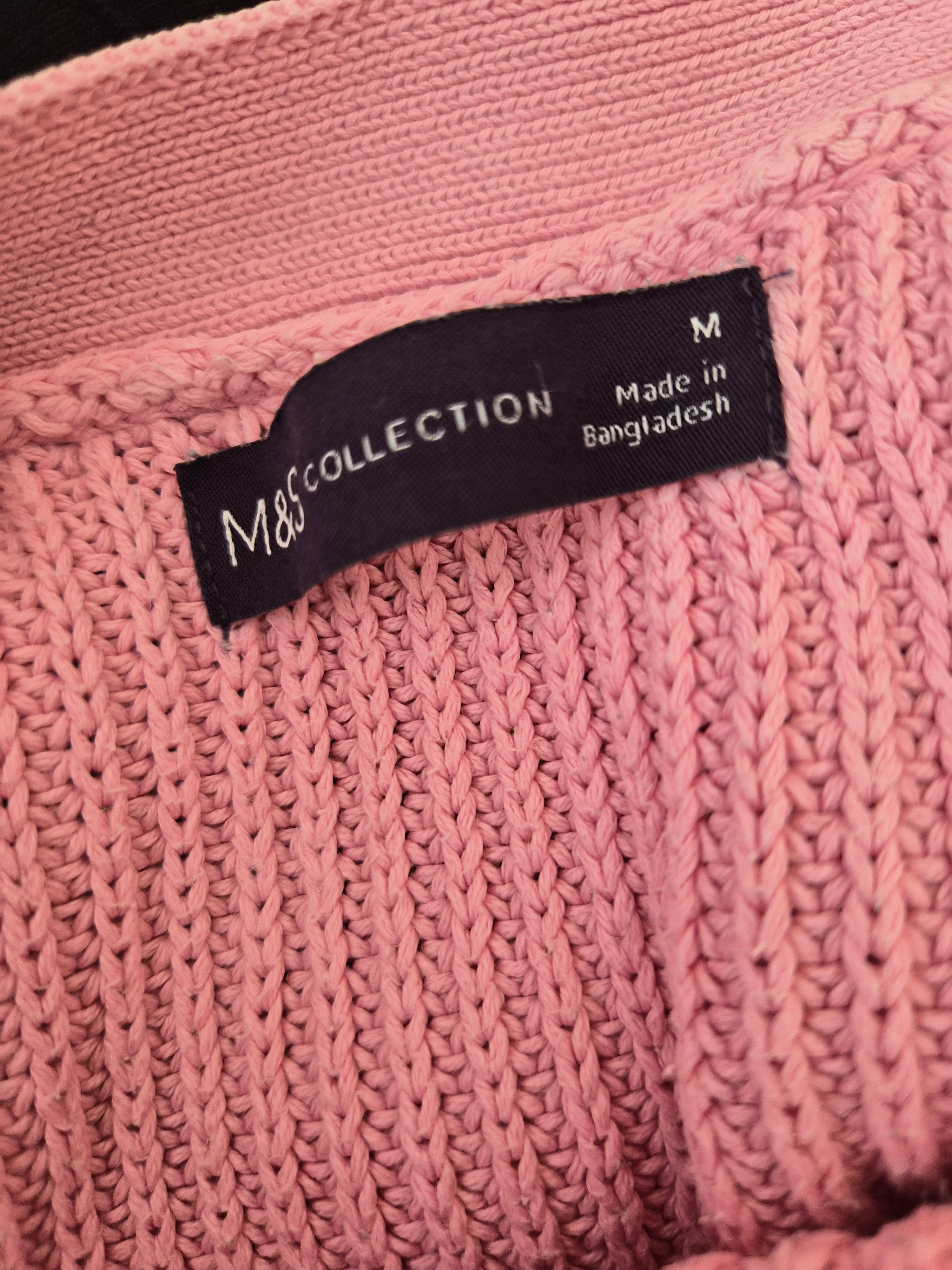 M&S Collection Pink Knit Cardigan – Size M
