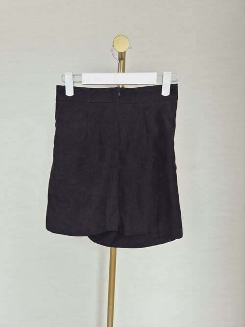 H-R New Fashion Black Ruched Mini Skirt – Size S